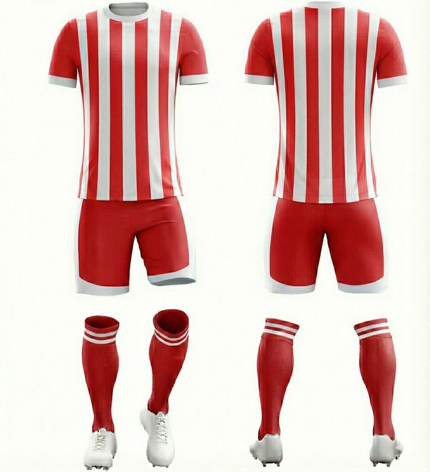 Kırmızı Beyaz Çubuklu Forma