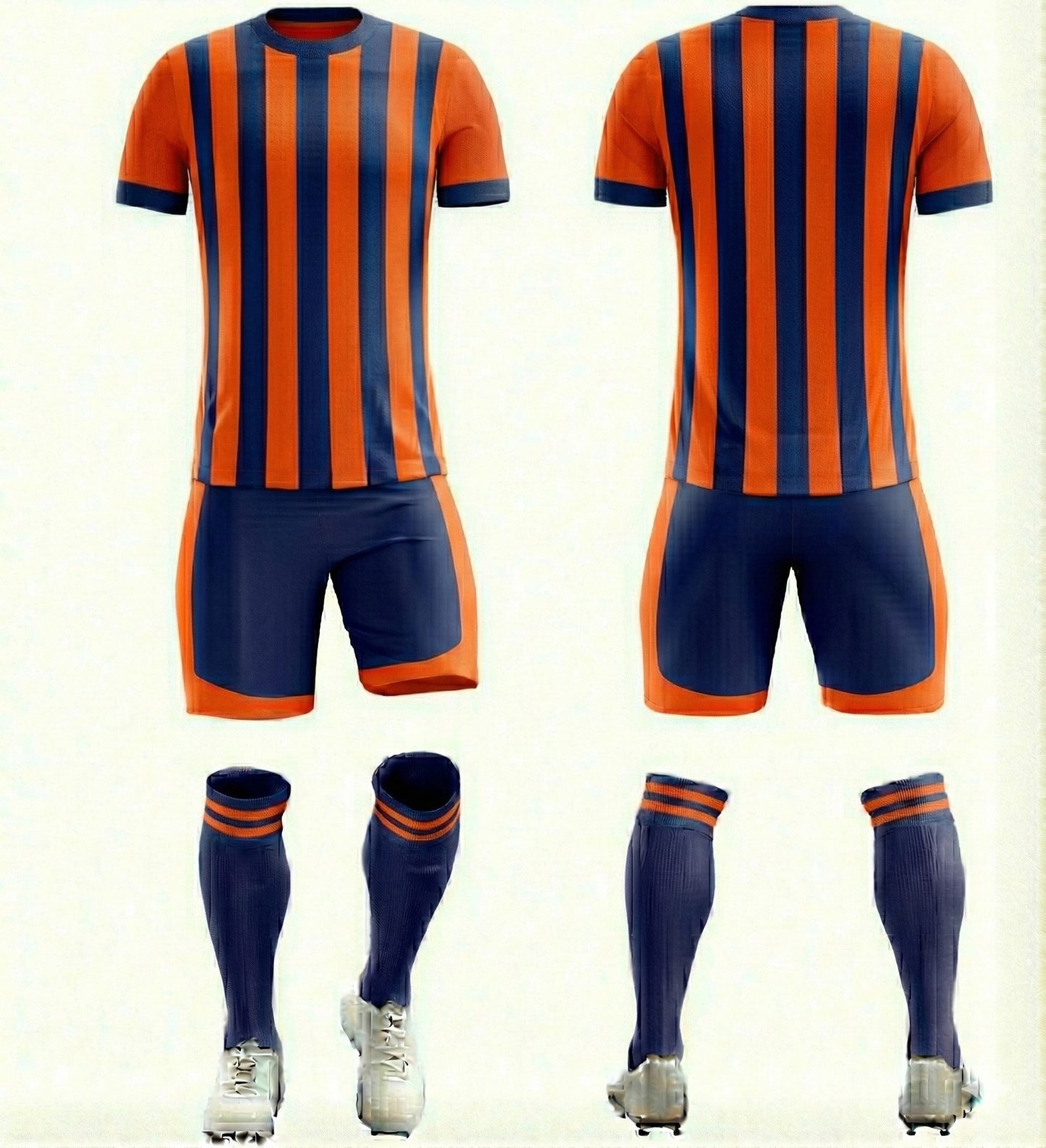 Turuncu Lacivert Çubuklu Forma