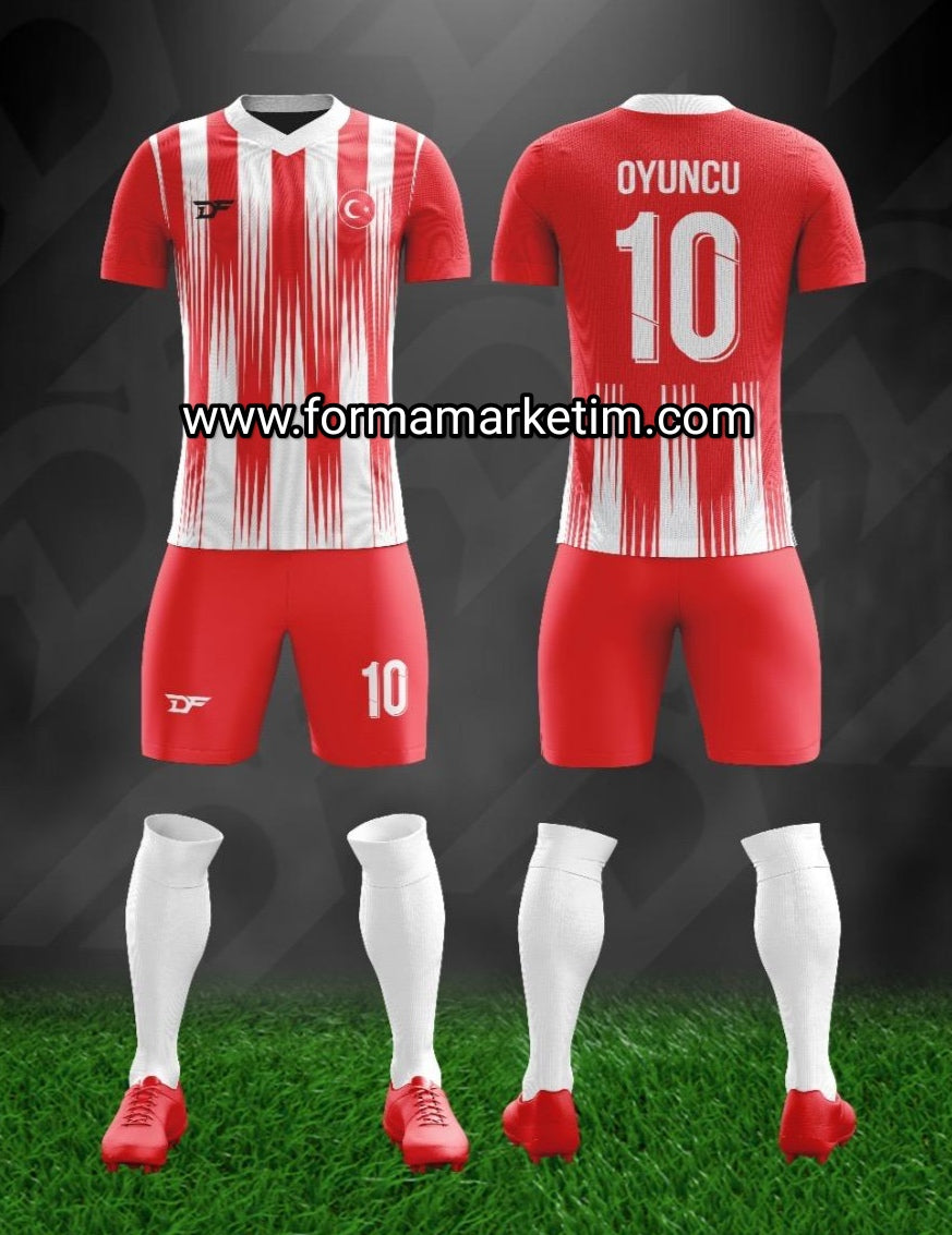 Forma Marketim Beyaz Kırmızı Forma