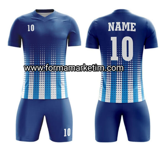 Striped blue and white jersey
