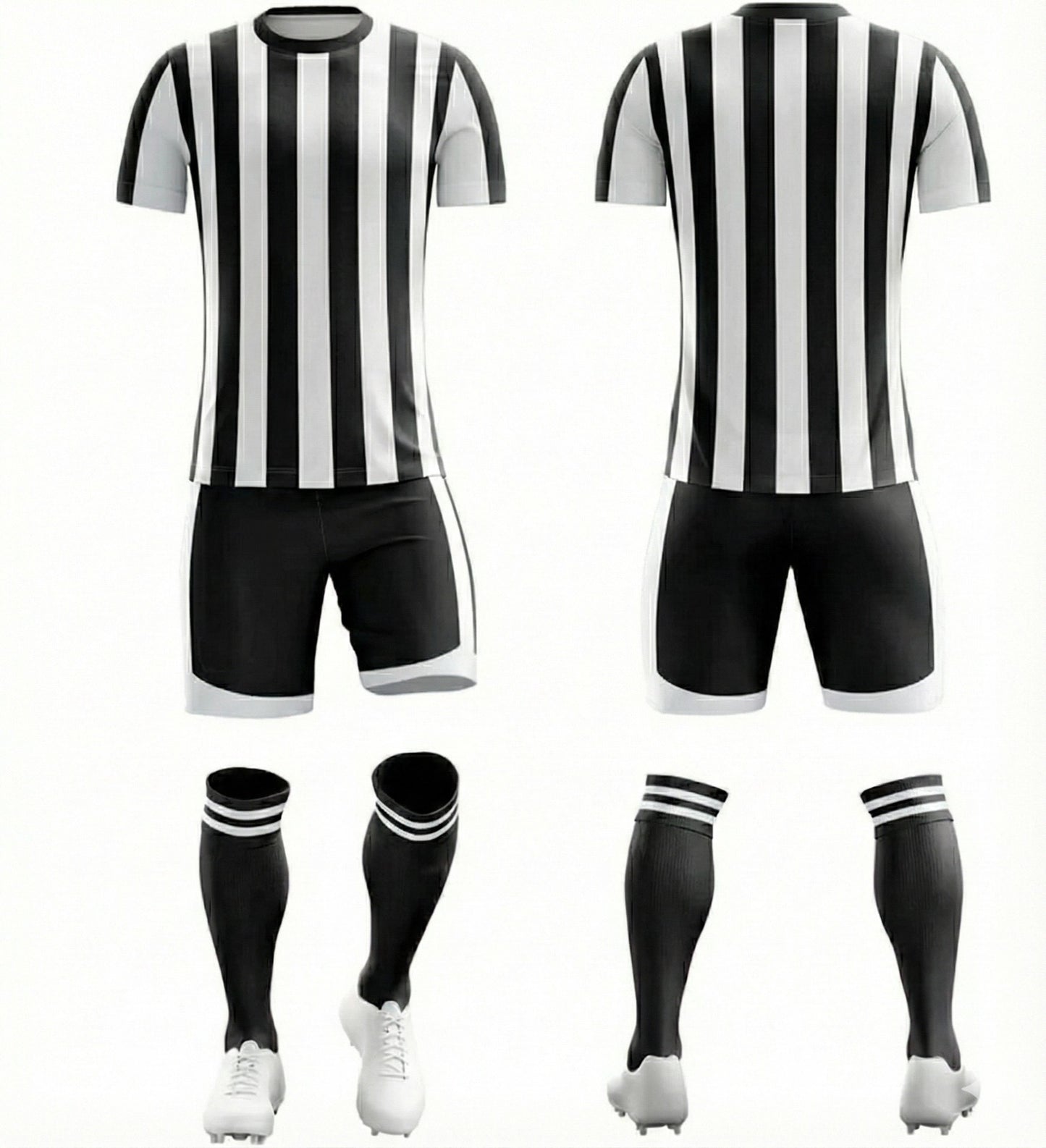 Siyah Beyaz Çubuklu Forma