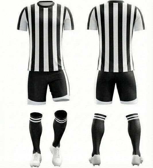 Siyah Beyaz Çubuklu Forma